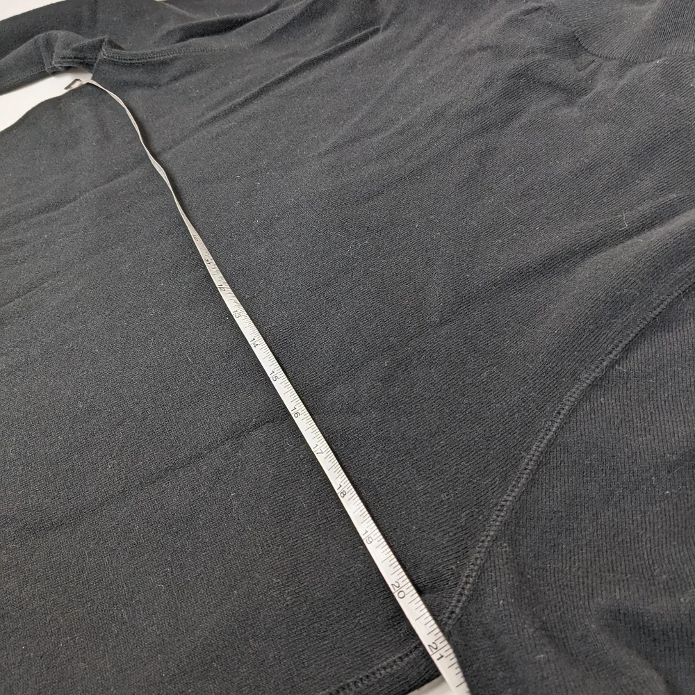 Banana Republic cashmere blend black and gray striped half zip medium [164]